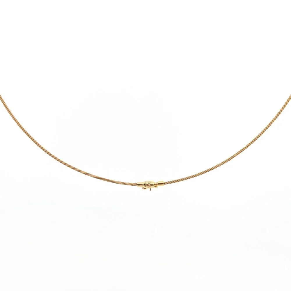 Paul Morelli 18k Yellow Gold Single Unity Necklace With 5 Diamonds - Picture 6 of 6
